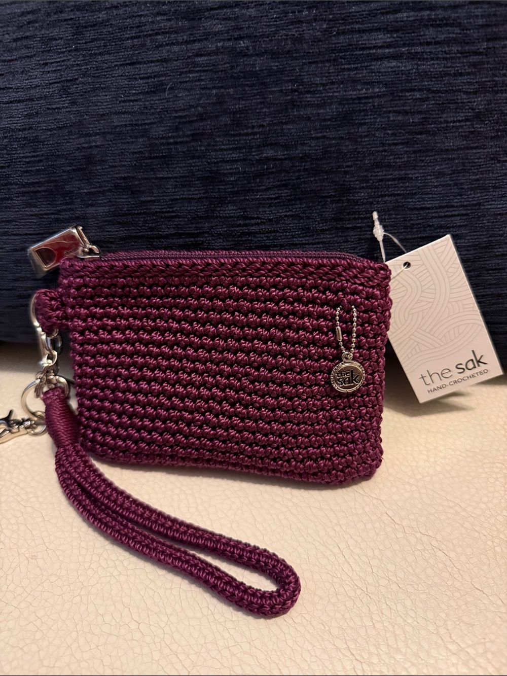 The Sak Hand-Crocheted Wristlet in Plum